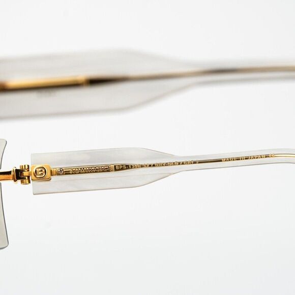Balmain Women Sunglasses Titanium Grey Crystal Gold Rectangle ADMIRABLE BPS-130B main image 10